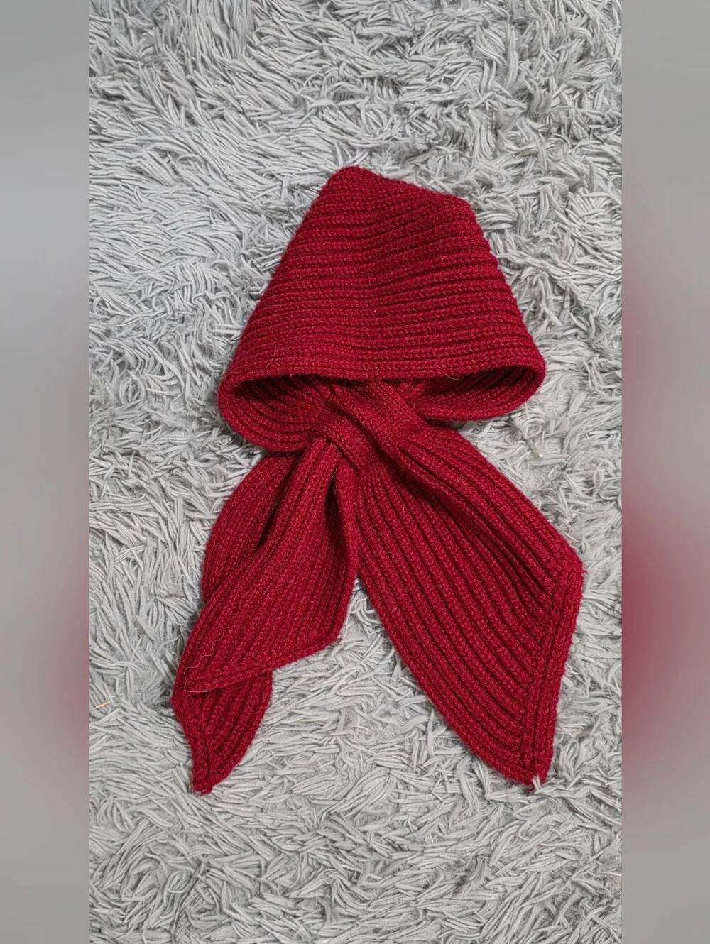 💢4For$20 Totes Keyhole Cable Knit Wrap Scarf Deep Red Winter Cozy OS